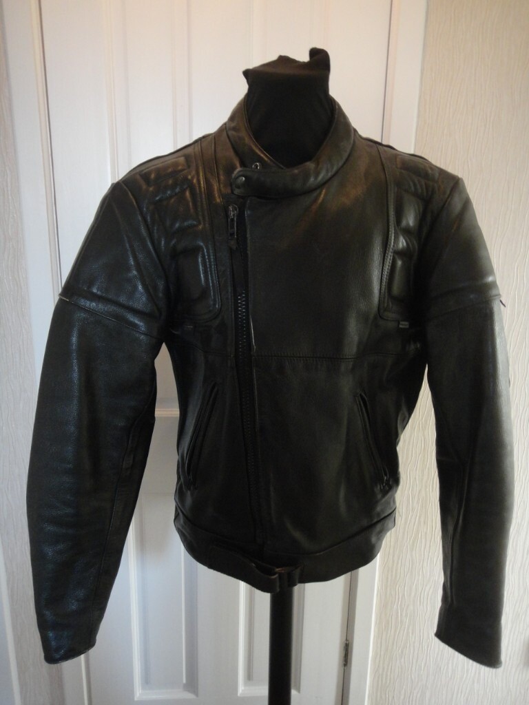 Motorbike Classic Leather Wolf biker jacket size 46 48 inch chest