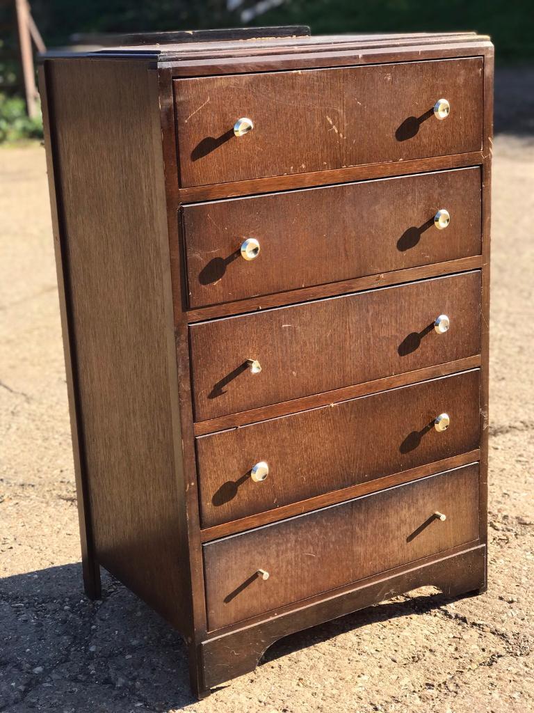 Tall slim vintage chest of drawers project in Northampton