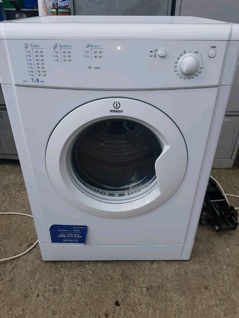 INDESIT REAR VENTED TUMBLE DRYER,JUST SERVICED,DRYS VERY WELL,hotpoint