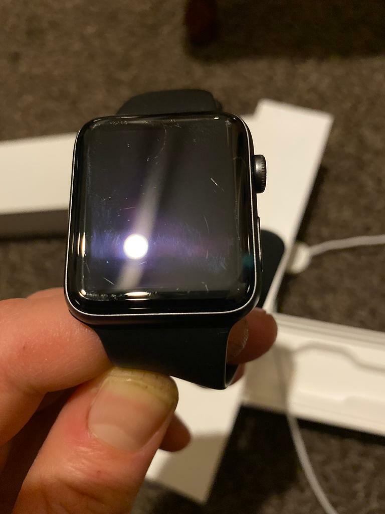 Apple Watch series 3 size 42mm - LTE(cellular) version color Space Gray with Black sport band