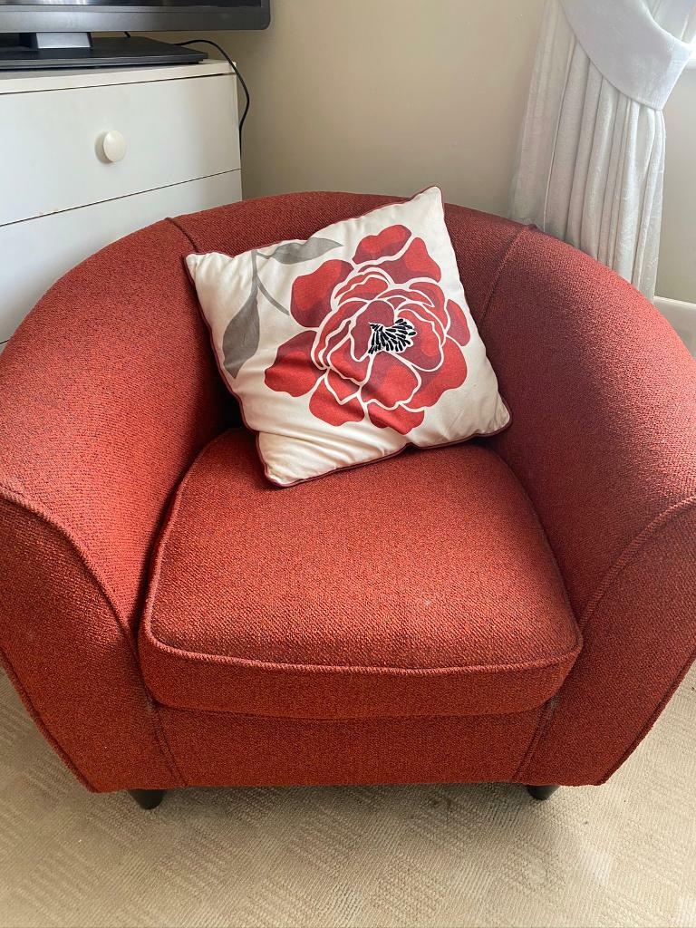 Red arm chair in Hull, East Yorkshire Gumtree