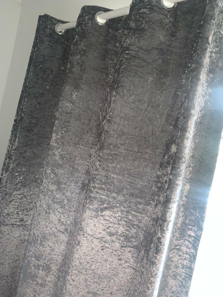 grey crushed velvet curtains dunelm