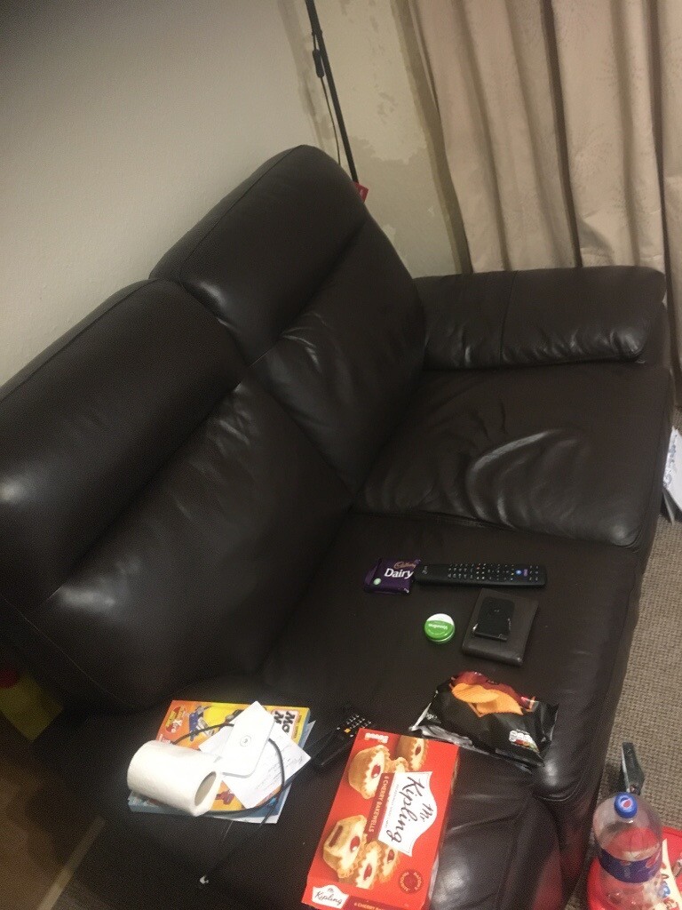 2seater + foot stool (brown genuine leather) | in Kingswood, Bristol | Gumtree 2seater + foot stool (brown genuine leather) | in Kingswood, Bristol | Gumtree