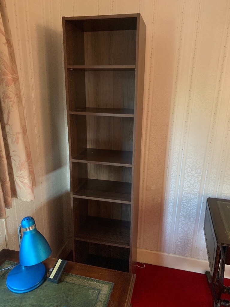 Dark wood tall shelving unit in Epsom, Surrey Gumtree