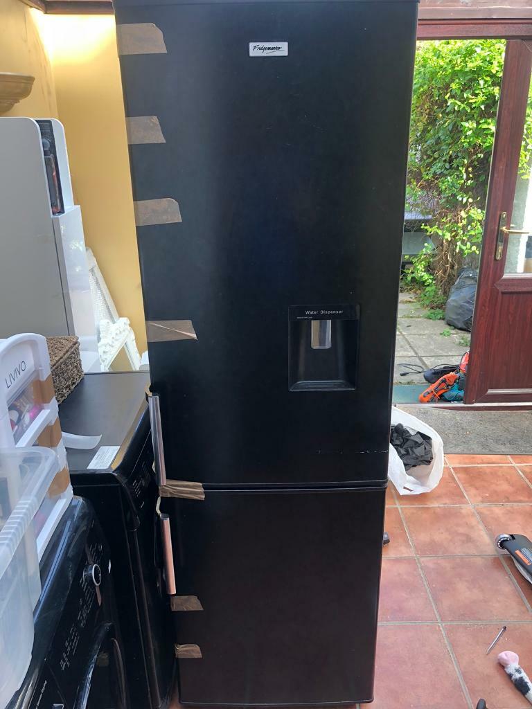 Black Fridgemaster fridge freezer with water dispenser in Bexley