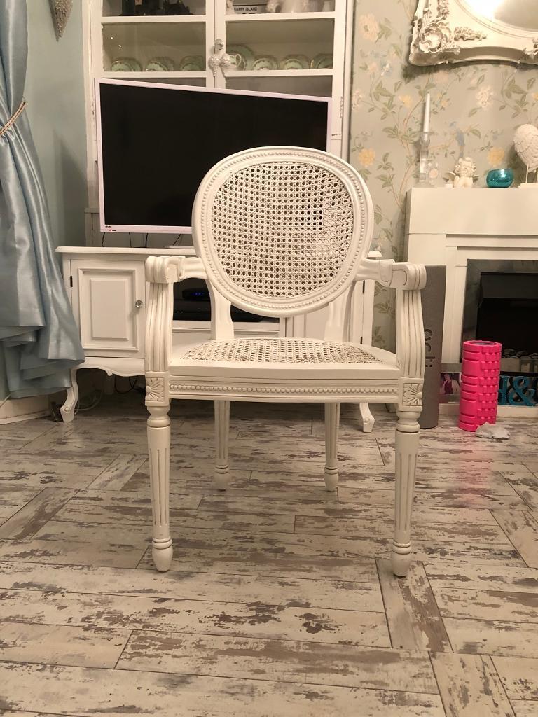White French/country/shabby chic rattan chair in Knightswood, Glasgow