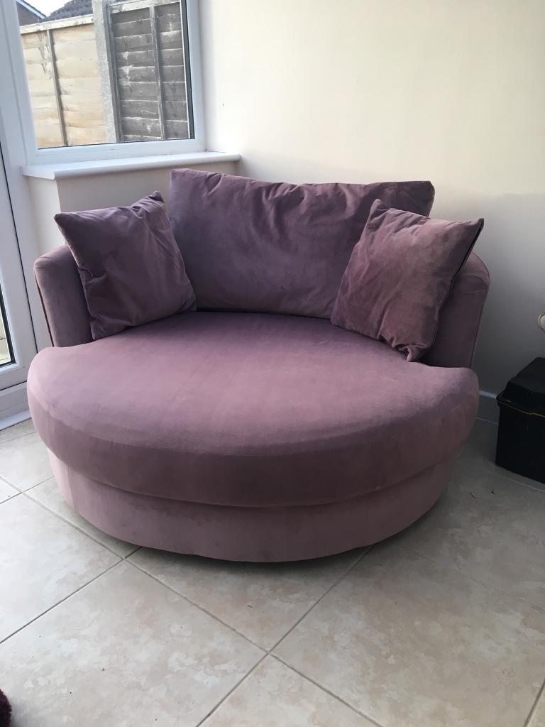 Next Lilac Swivel Cuddle Chair in Highcliffe, Dorset Gumtree