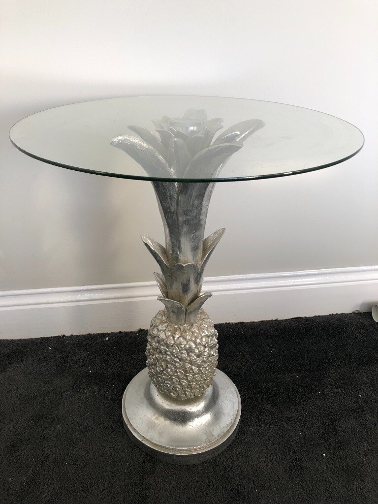 Silver pineapple glass side table in Whitley Bay, Tyne and Wear Gumtree