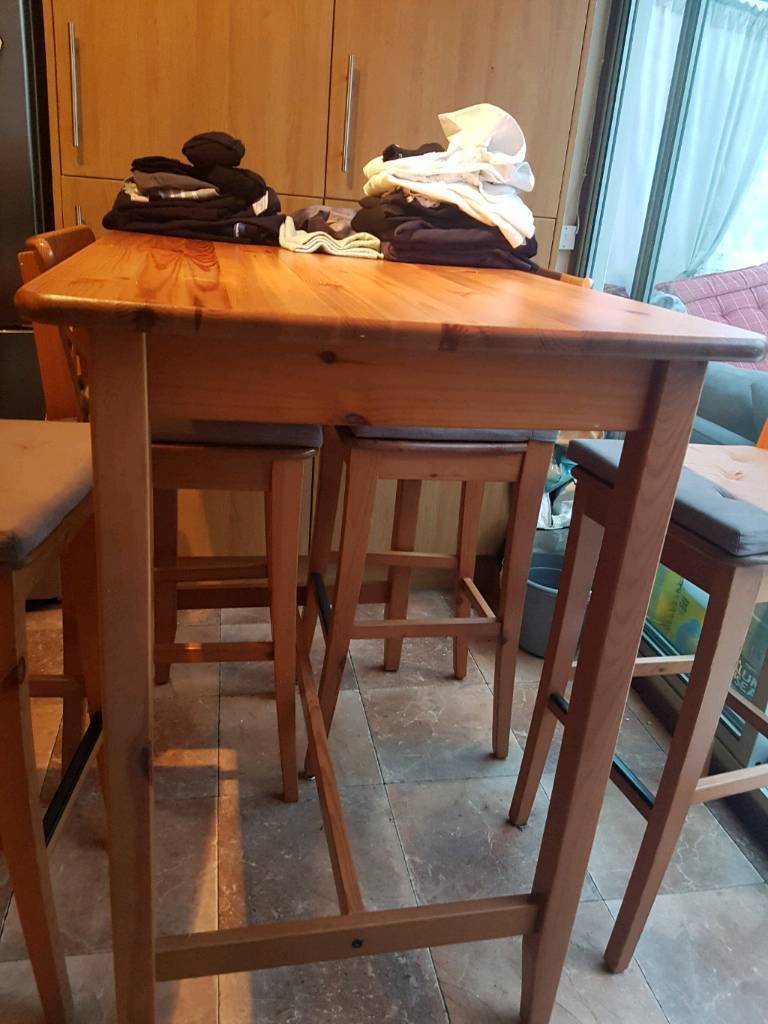 Ikea leksvik bar table only solid wood | in Lee-on-the-Solent