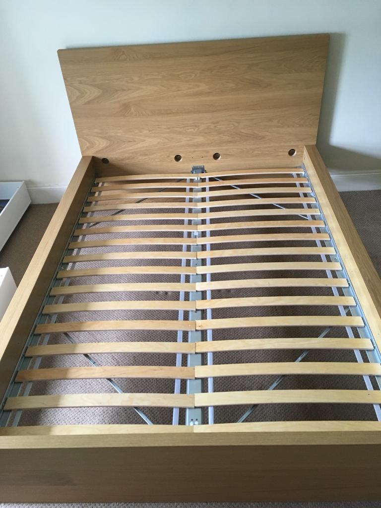 Ikea double bed frame (with or without mattress). And 2 ikea roller