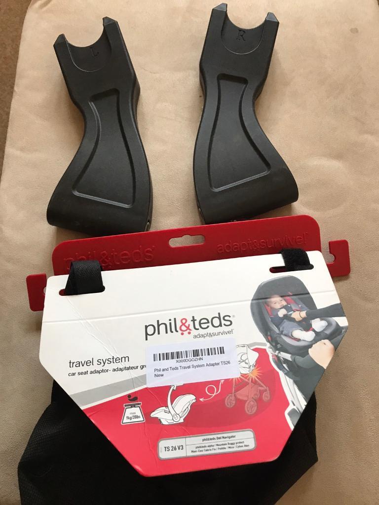 Maxi Cosi or Cybex Car Seat Adaptor TS26 v3 Phil & Teds, Mountain