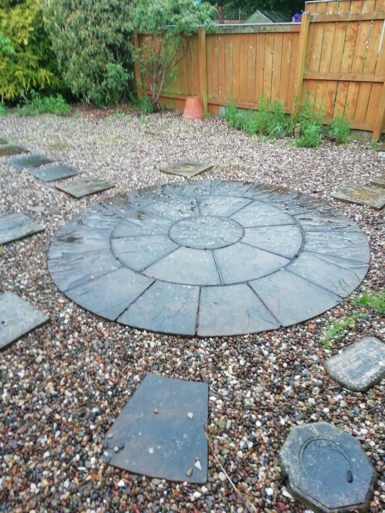 Used stone patio circle in excellent condition in Yarm, County Durham
