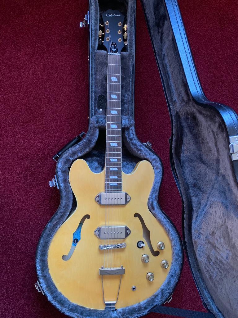 Rare Epiphone Casino E230TD John Lennon “Revolution” Natural Guitar The