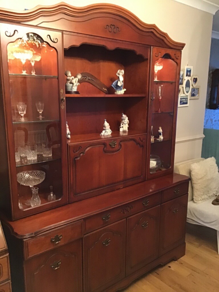 Rossmore cherrywood sideboard, glazed display in Ballymena