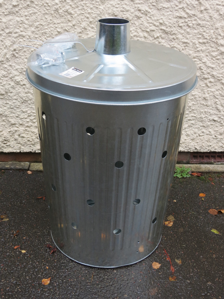 NEW 75L Fire Vida Garden Incinerator Galvanized Metal Garden Waste