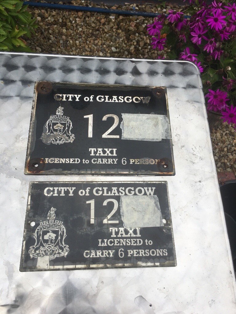 Glasgow Taxi Plates for sale in Southside, Glasgow Gumtree