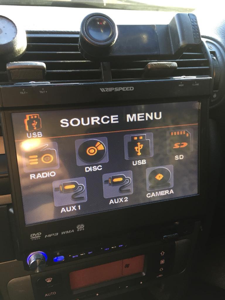 RIPSPEED DV740 7” TOUCHSCREEN MP3 DVD SD USB CAR STEREO HEADUNIT in