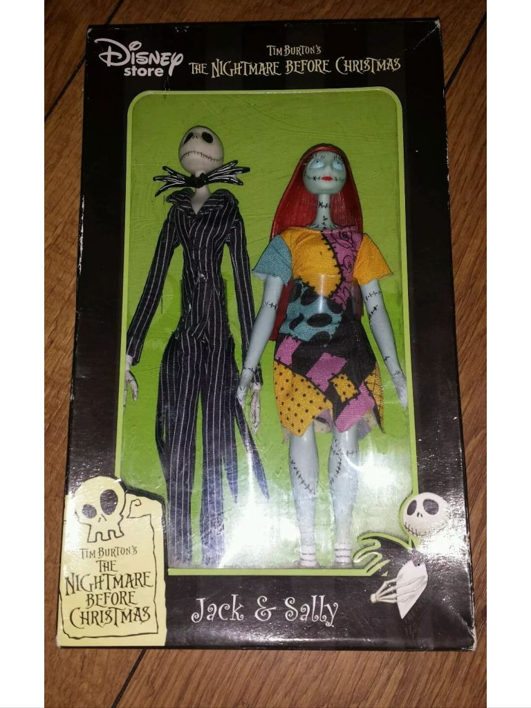 Disney store nightmare before Christmas jack skellington Sally dolls