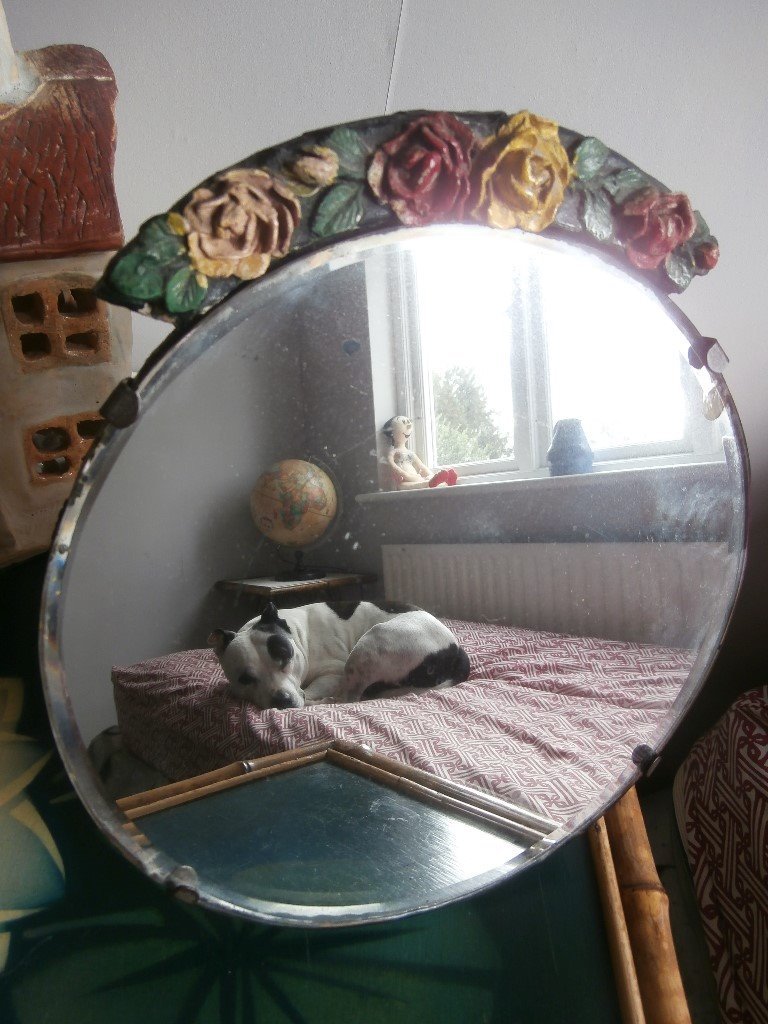 Small Antique Mirror with plaster flowers in Norwood, London Gumtree
