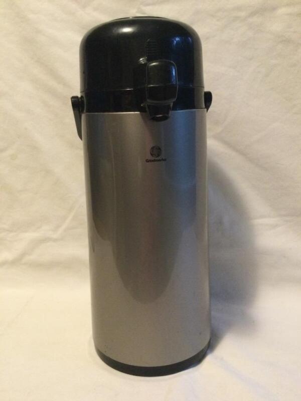 Peacock Air Pot Stainless Steel 2.2L Vacuum Coffee Dispenser, With Glass Liner