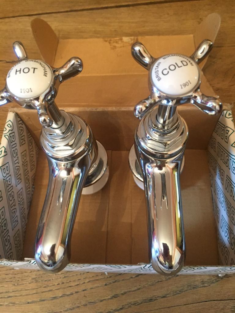 Bristan 1901 bath/sink taps, Crome. Brand new with fitting instructions