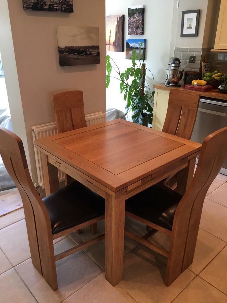 Oak Furniture Land dining table and 4 chairs in Killamarsh, South