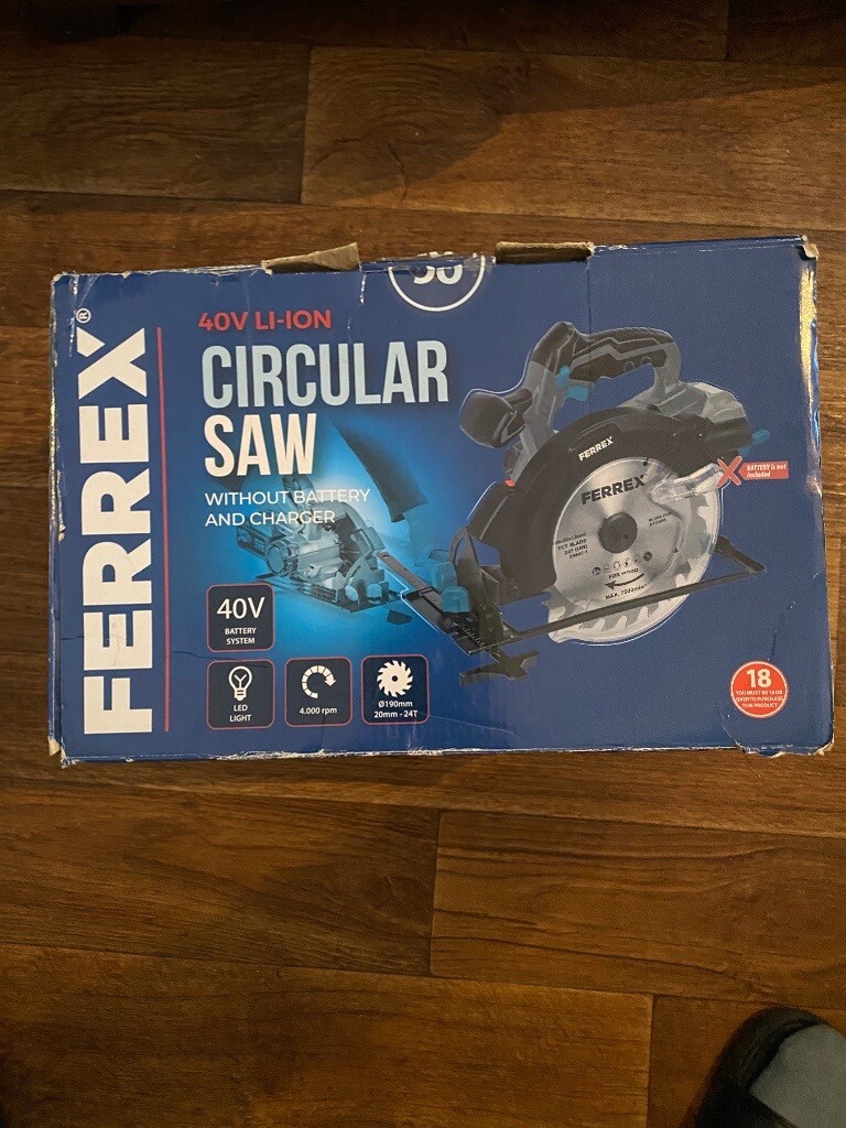 Ferrex Circular Saw 40V LIION Cordless New Charger Included. in