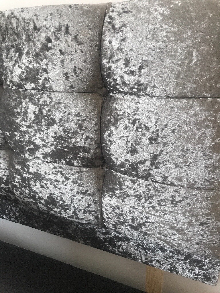 Crushed velvet Grey double bed in Leeds City Centre, West Yorkshire Gumtree