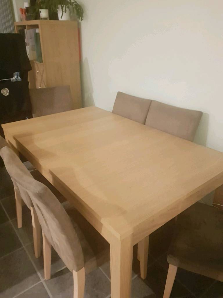 Ikea Bjursta extendable dining table with 6 chairs | in Wallsend, Tyne