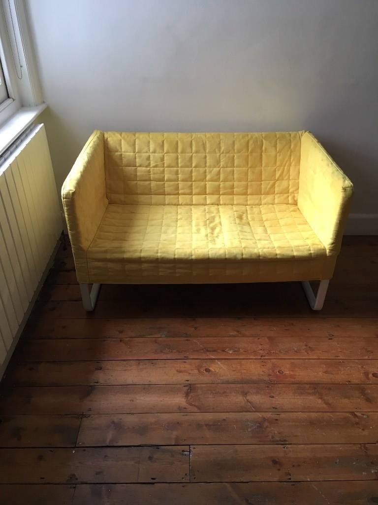 Great condition, yellow Ikea KNOPPARP sofa in Lymington, Hampshire