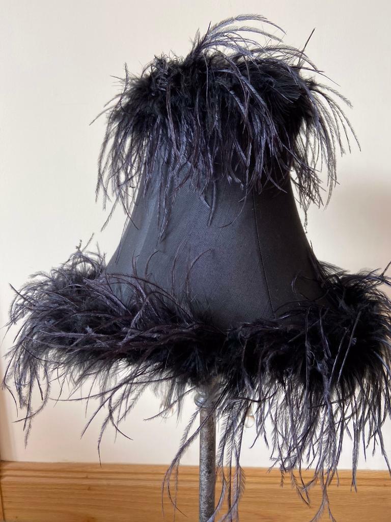 Tall black feather table lamp in Scone, Perth and Kinross Gumtree