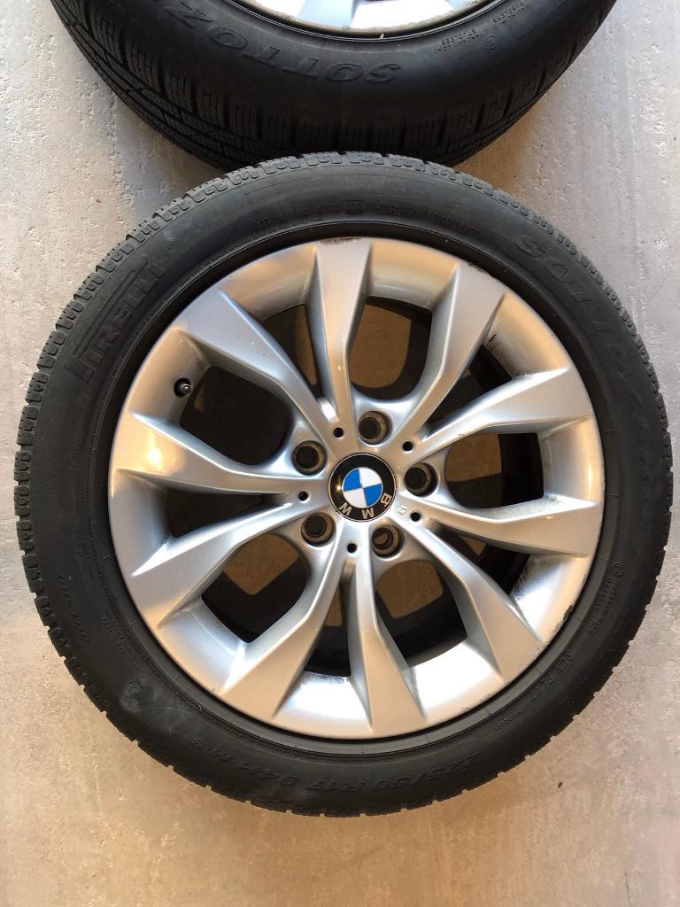 SOLD Four(4) BMW X1 E84 (17” alloy VSpoke 318) OEM wheels w/ Pirelli winter tyre in Cults
