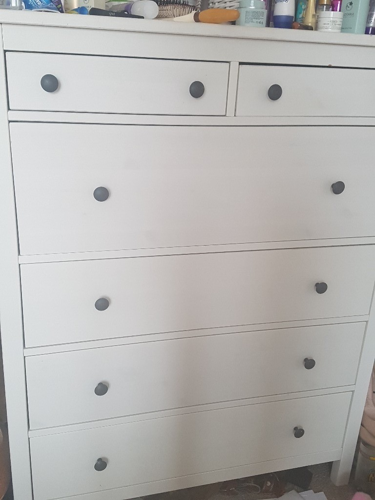 Ikea Hemnes Bedroom Drawers One Gloss One Matt In Downend
