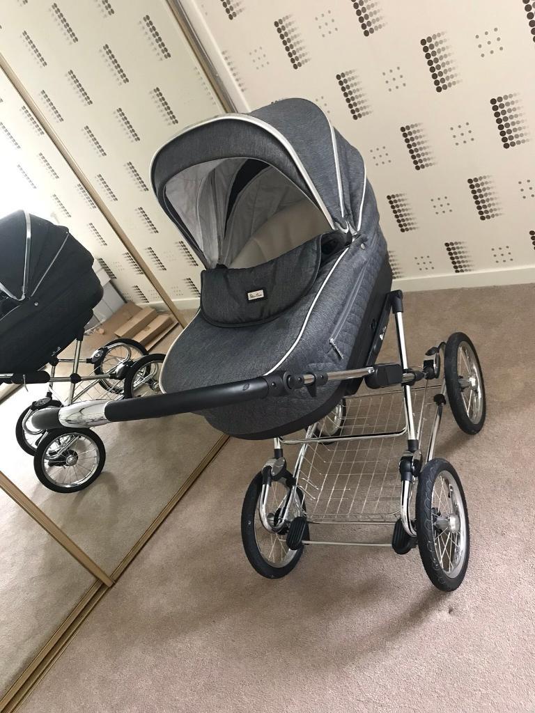 Silvercross Sleepover Pram and Car seat Bundle in Grey in Kilwinning