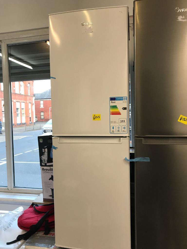 Ex display (new) Swan SR8180 48cm Wide Fridge Freezer White in