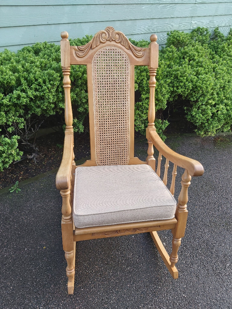 Wooden rocking chair with cushion | in St Ives, Cambridgeshire | Gumtree