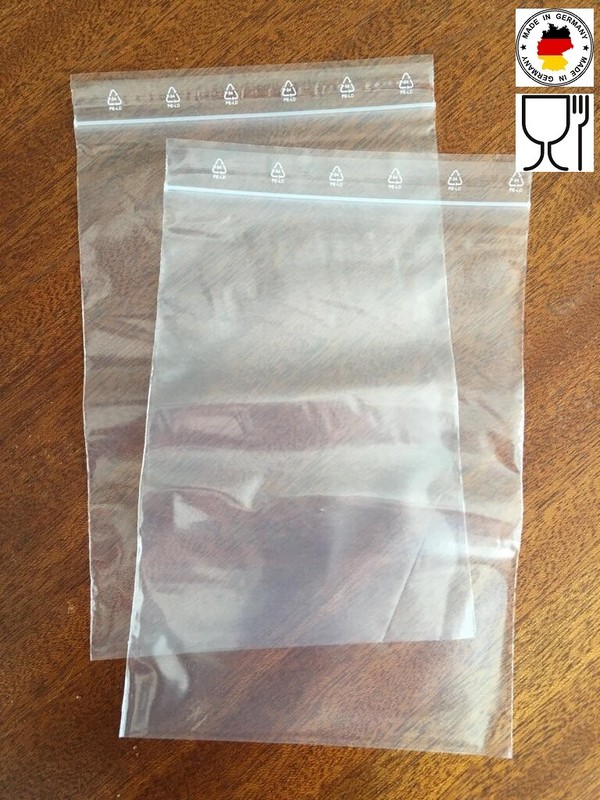 Druckverschlussbeutel, Diverse GrÃ¶ÃEn, Gefrierbeutel, 100 % Recycelbar, Zip TÃ¼Te