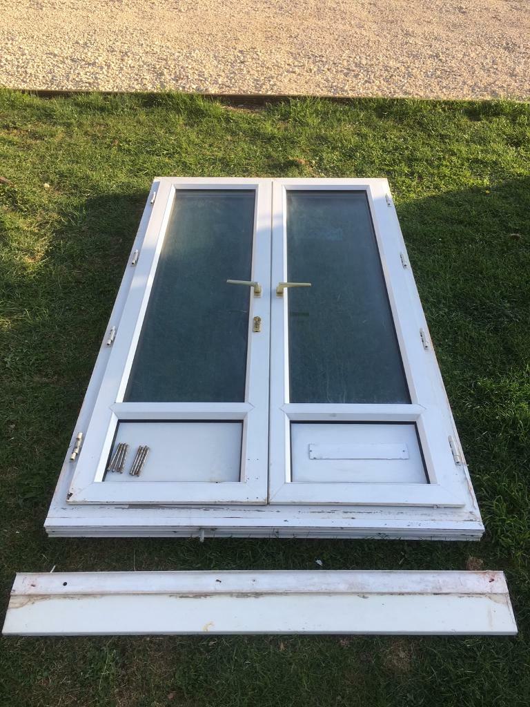 White upvc double glazed patio doors 4ft wide with cill in Burgh Le Marsh, Lincolnshire Gumtree