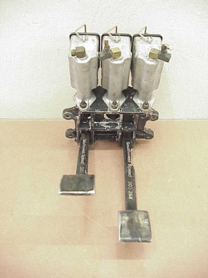 Southwest Dual Reverse Mount Brake & Clutch Pedals w/ 3 Wilwood Master Cylinders