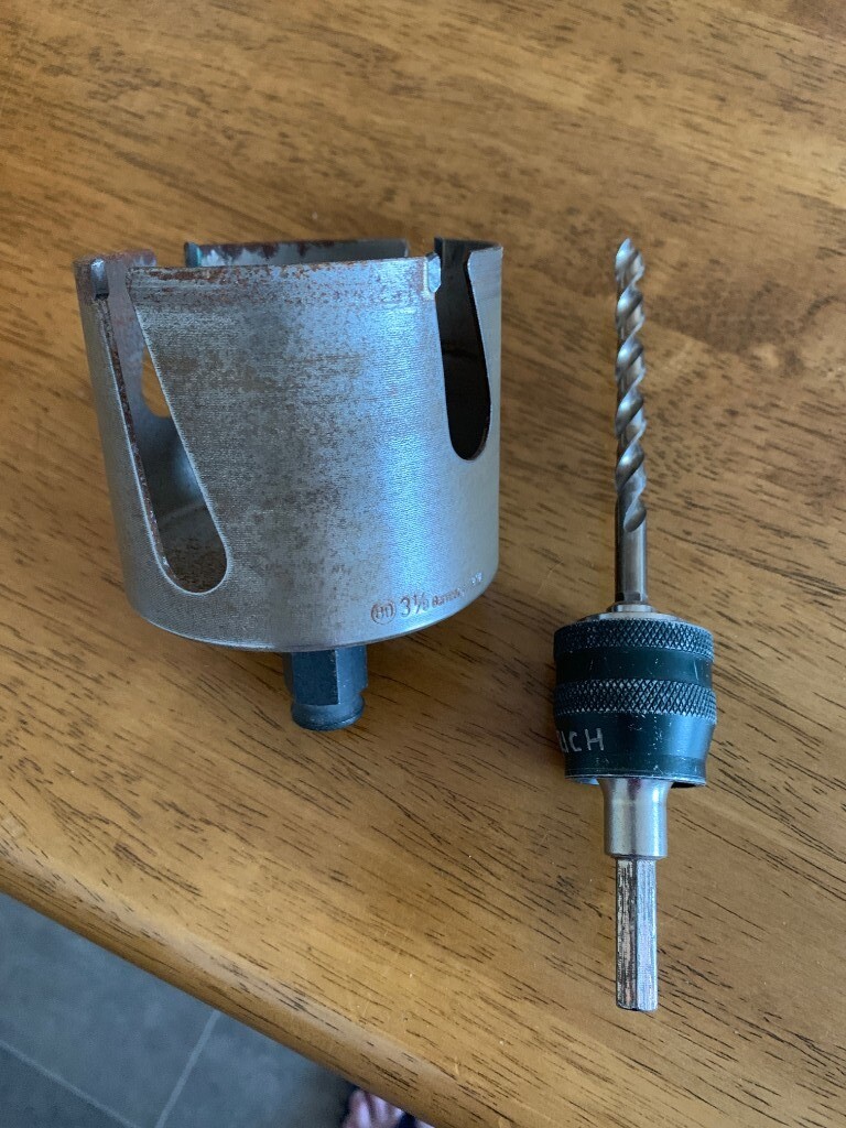 Bosch 79mm Multi Construction hole saw and quick change Arbor in