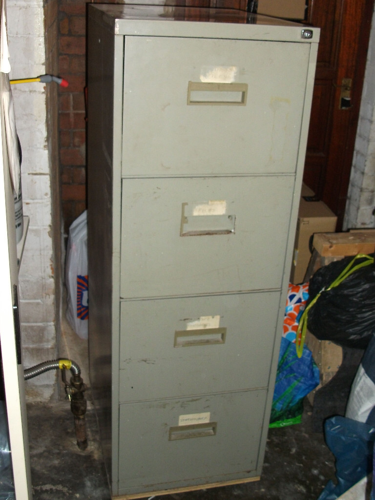 4 Drawer Steel Filing Cabinet With Suspension Files In Oldham