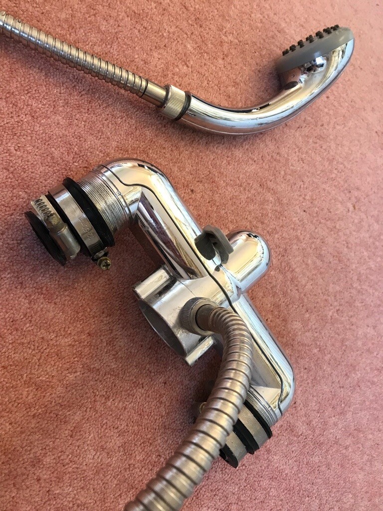 Chrome bath shower semipermanent mixer tap