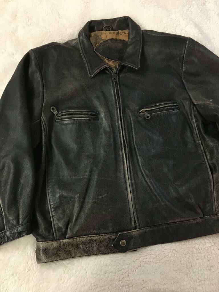 ジャケット・アウター vintage leather Wappen leather jacket Leather Biker Jacket Vintage Texpeed YKK | eBay