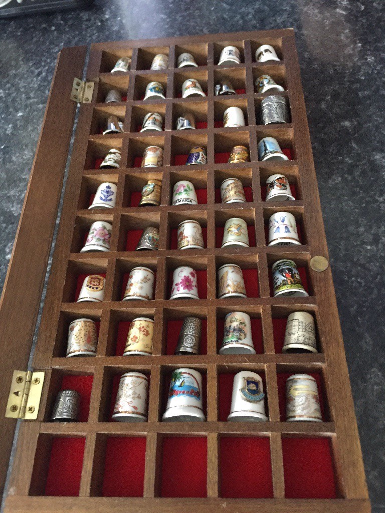 Thimble collection in display cases in Carterton, Oxfordshire Gumtree