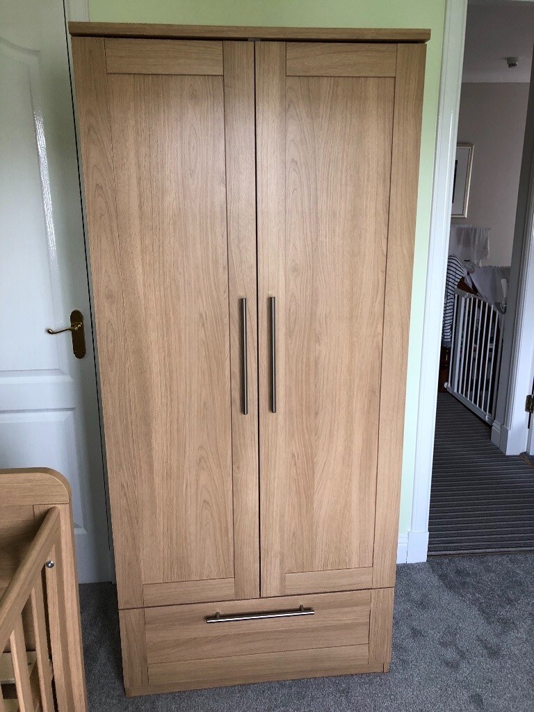 Mamas Papas Rialto Wardrobe With Drawer Oak In Dunblane