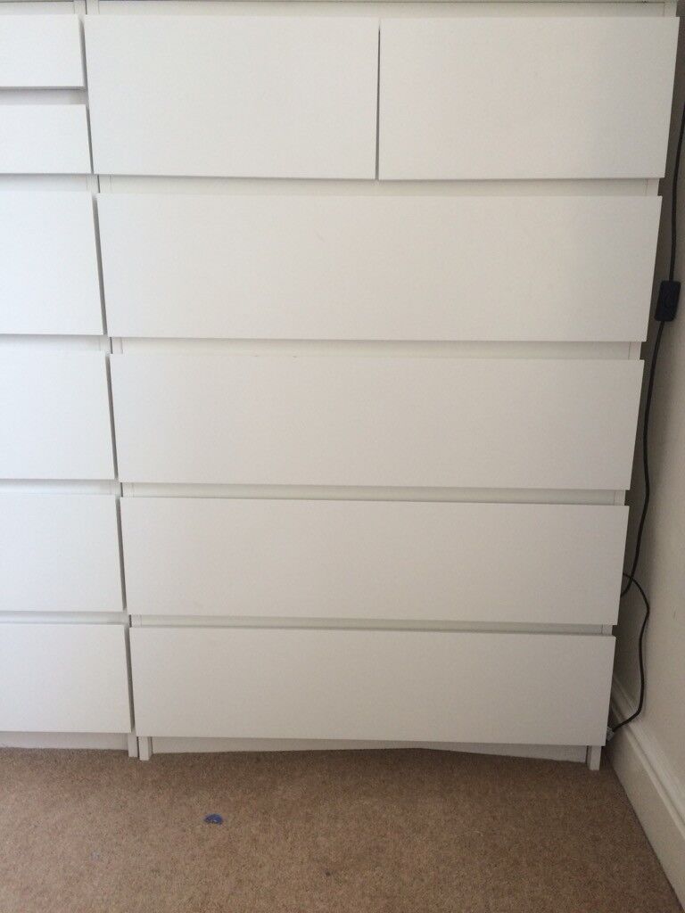 Ikea Malm 6 Drawer Dresser White In Cambridge