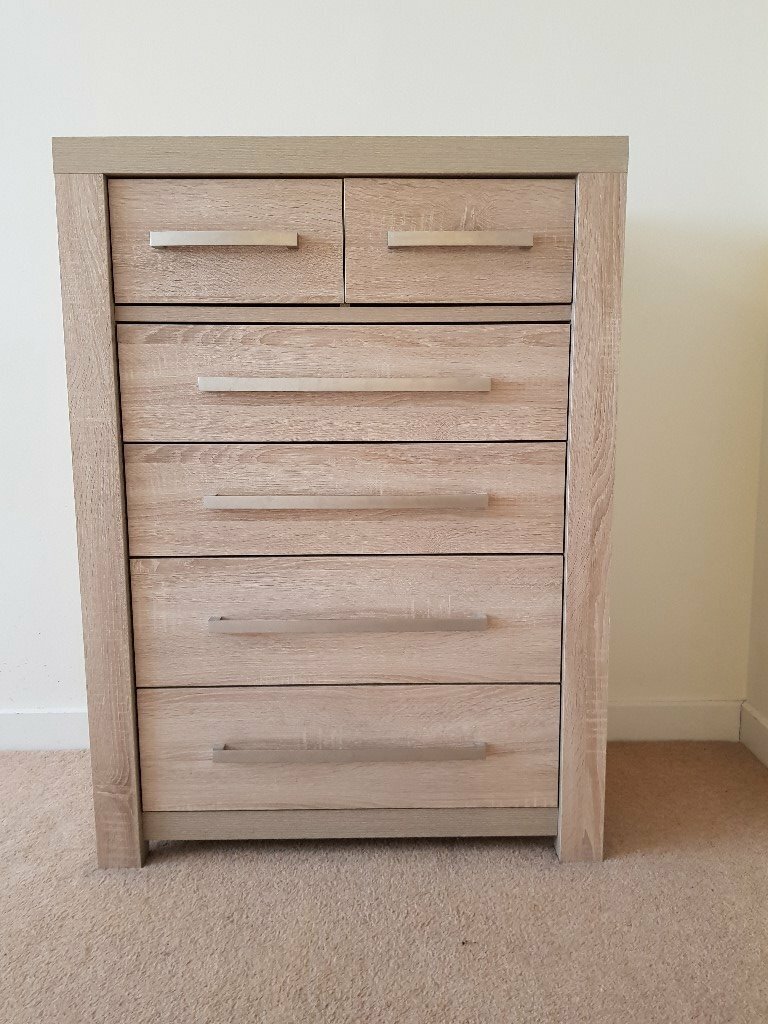 Oak Chest From Next With 4 Large Drawers And 2 Small Drawers As