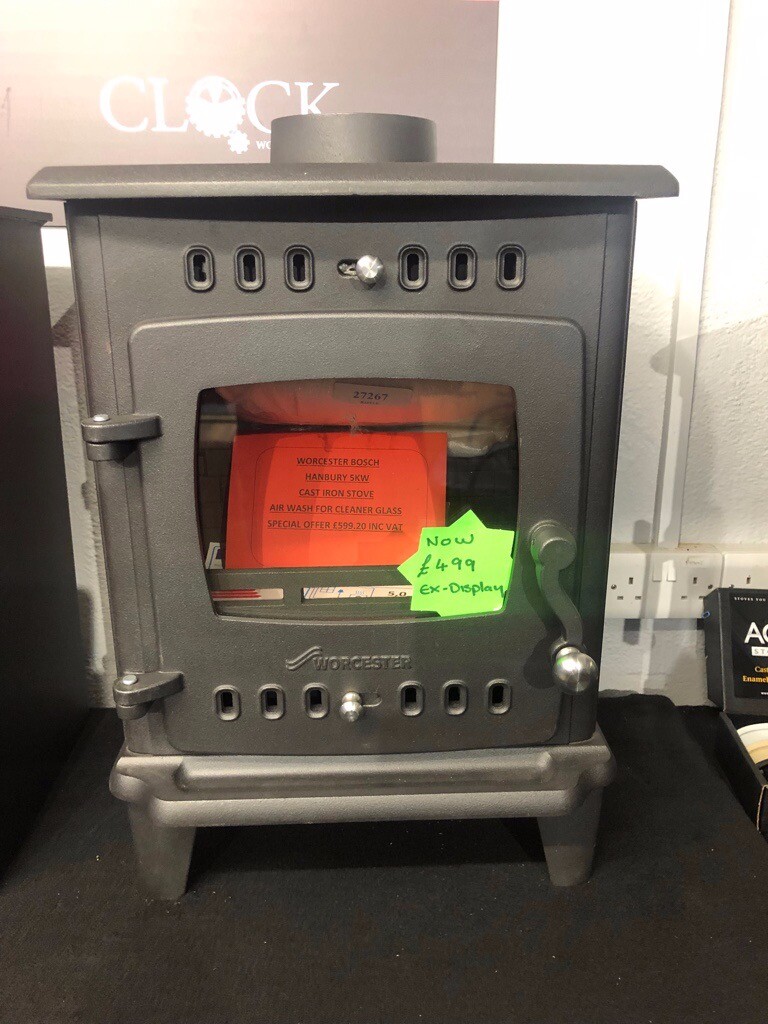 Worcester Bosch Hanbury 5kw Cast Iron Multifuel Wood Burning Stove