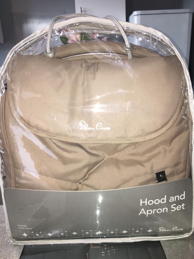 Silver Cross Wayfarer & Pioneer Pram/Pushchair Hood & Apron Set In Sand Colour in Upton, West