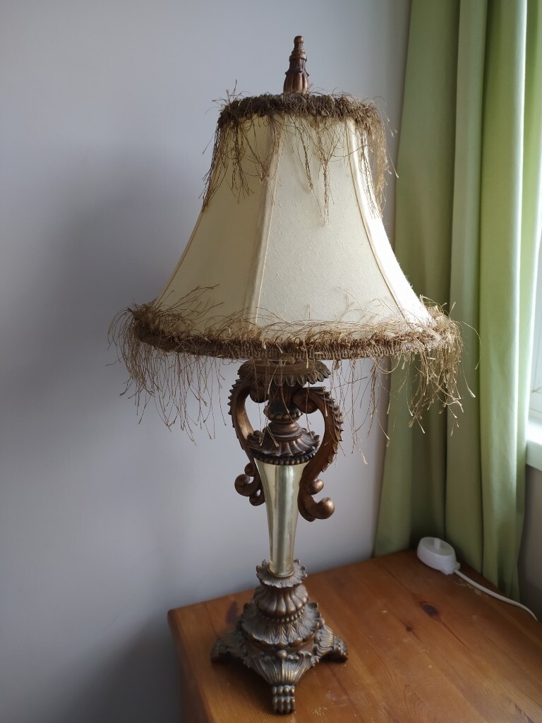 ORNATE BROWN GOLD FRENCH STYLE TABLE LAMP & SHADE in Hedge End